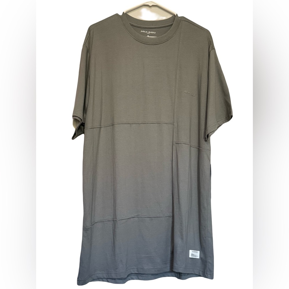 NWT Light Charcoal Textured Unique Short Sleeve T-shirt